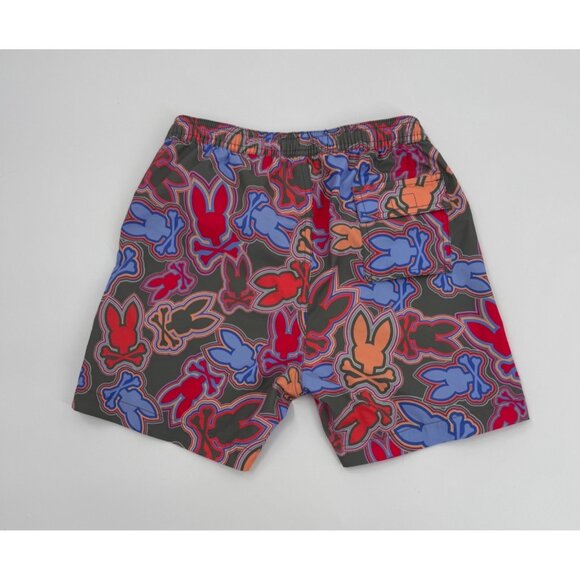 Psycho Bunny Boys Swim Shorts M Multicolor Bunny Pattern Polyester - Picture 9 of 13